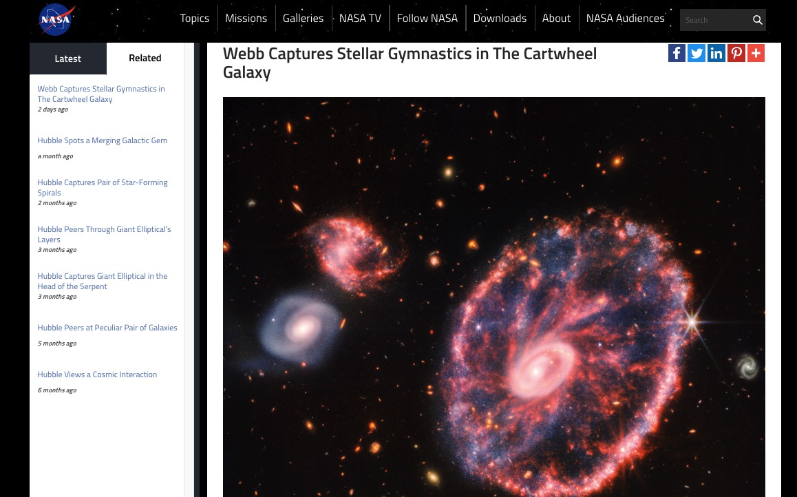 Nasa Releases Astonishing Image Of Cartwheel Galaxy Taken By James Webb