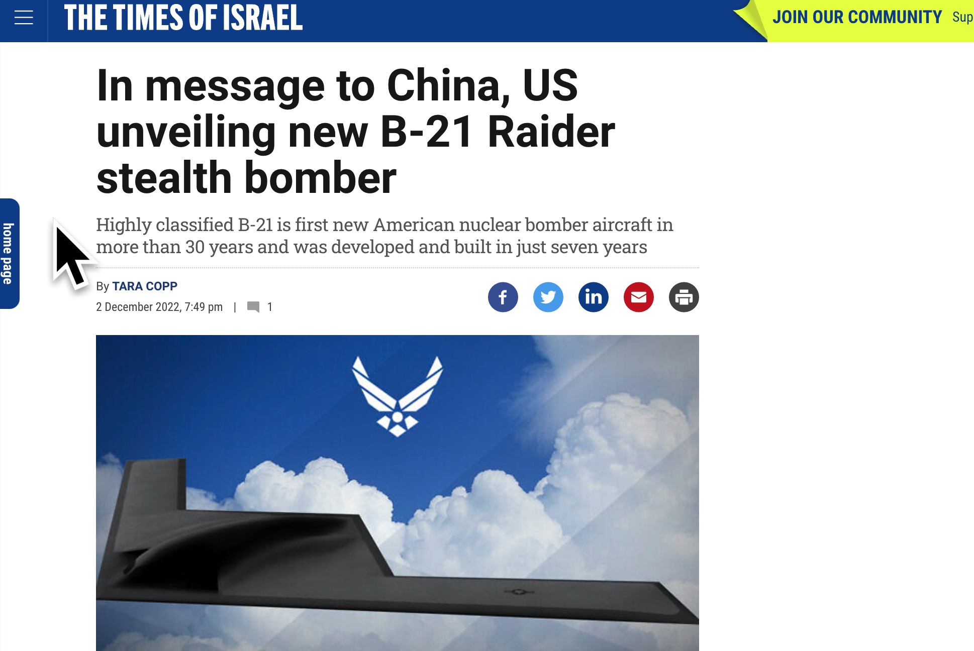 In Message To China, US Unveiling New B-21 Raider Stealth Bomber